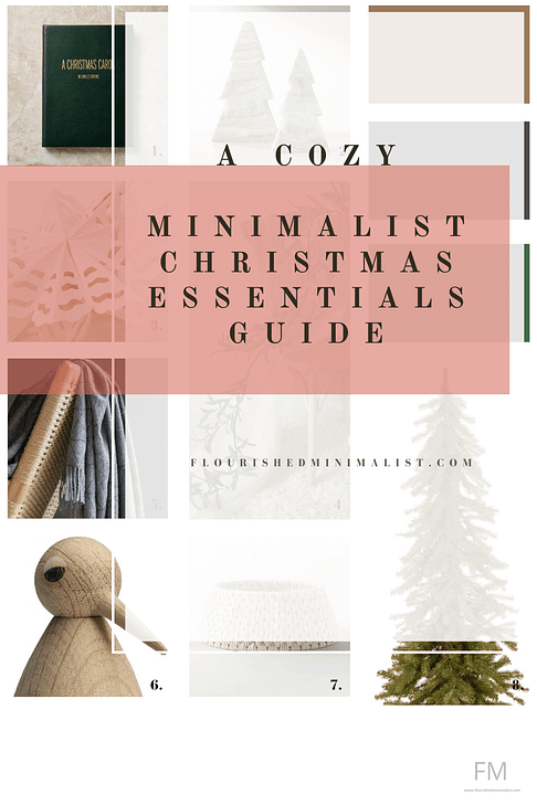 a cozy minimalist christmas mood board